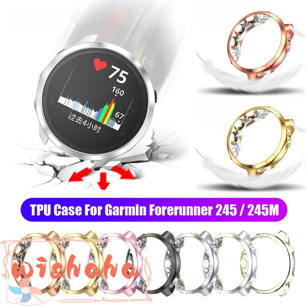WISHAHA สําหรับ Forerunner 245 / 245M กีฬากันกระแทกชุบปกป้องหน้าจอ
