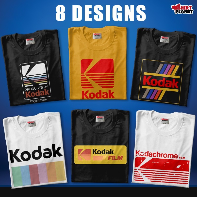 Kodak Design Series เสื้อยืด Unisex พิมพ์ตัวอักษร