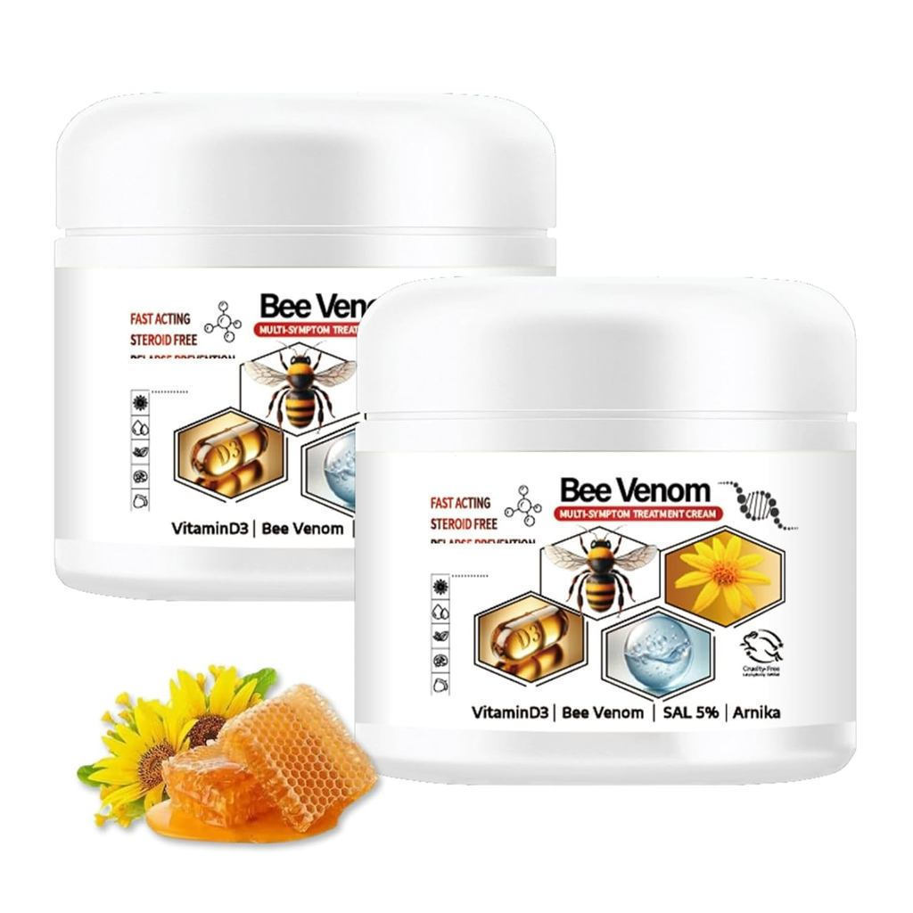 2 ชิ้น Pack Bee Venom Multi-Effect Skin Cream, Bee Venom Skin Cream, Gentle Bee Venom Moisturizer, เ