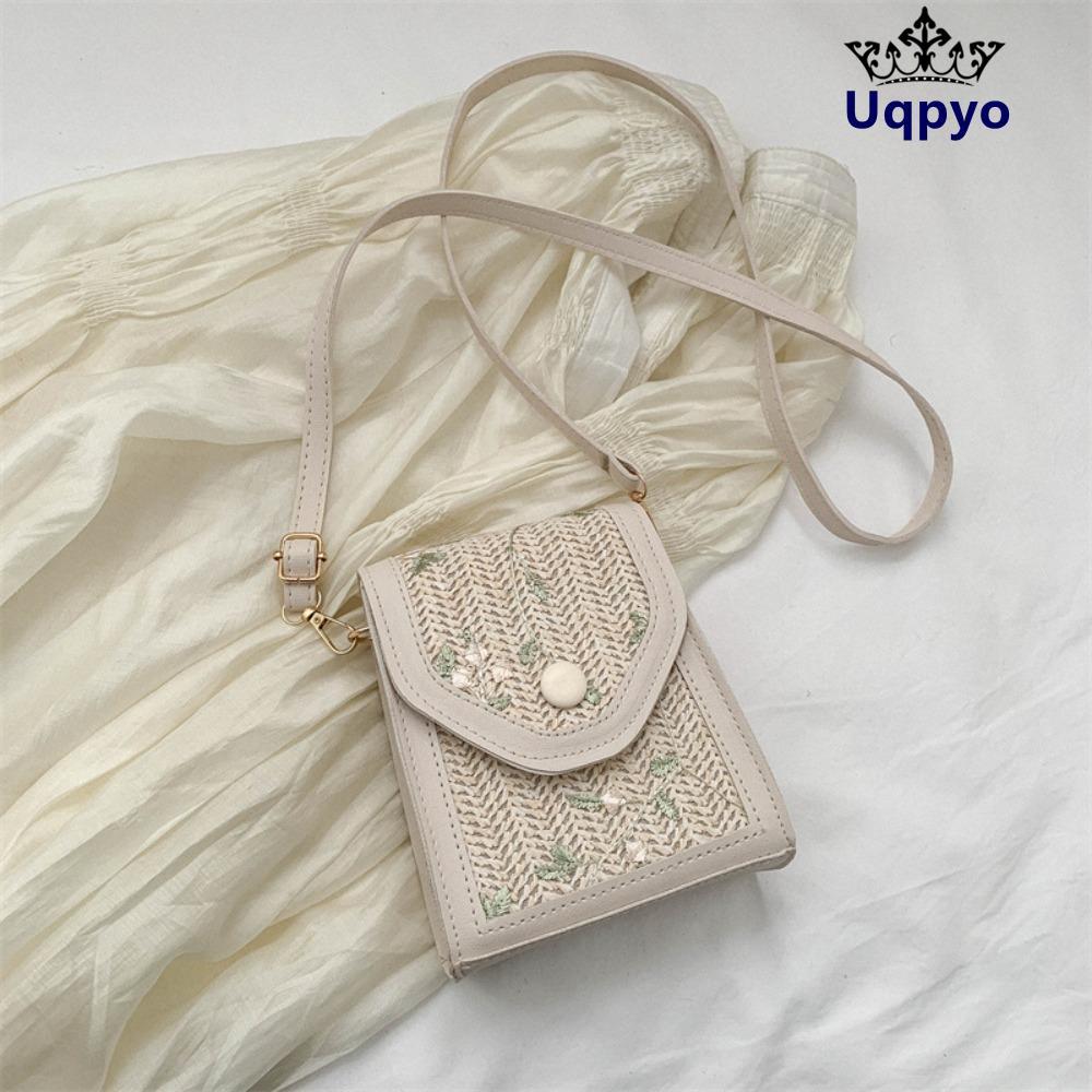 UQPYO Leisure Crossbody Bag for Women, Weave Resistance To Dirt Fashion Niche Design Shoulder Bag, S