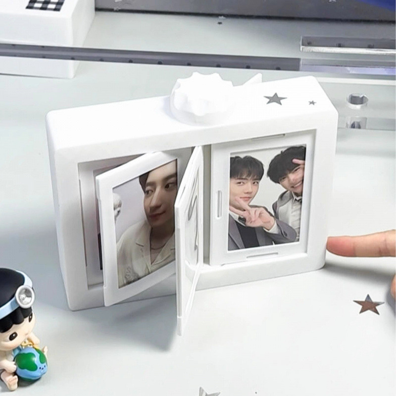 กรอบรูปม้าหมุน กรอบรูปหมุนได้ ใส่รูปได้12~24ภาพ เป็นของตกแต่งบ้าน กรอบรูป DIY แบบตั้งโต๊ะ ของขวัญสำหรับเพื่อนสนิทของฉัน