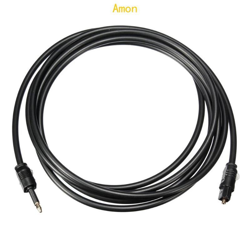 Amon 3 5 มม.ดิจิตอล SPDIF สายไฟเบอร์ออปติกชุบทองสําหรับลําโพง Blu-Ray Player เครื่องขยายเสียง 1 1 5 