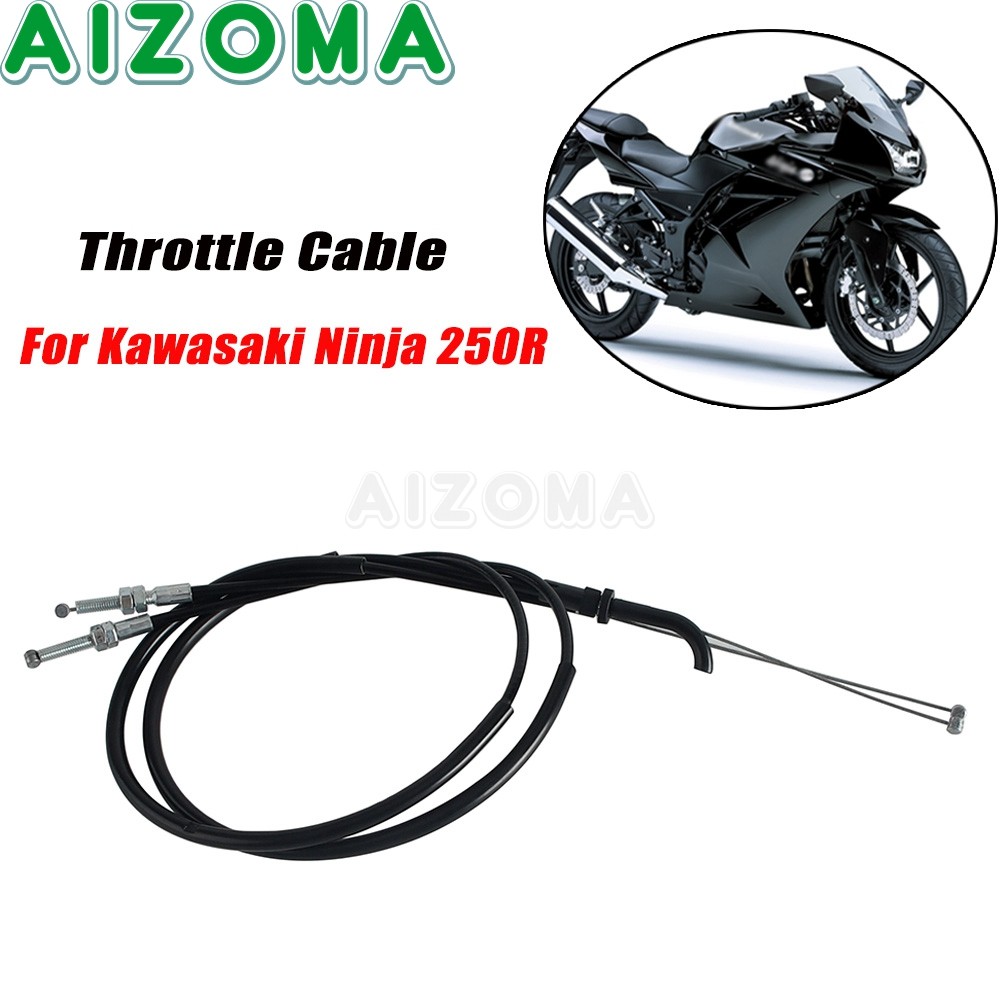 AL MALorcycle Cable ThrALtle Control Wires Fueling Cables For Kawasaki Ninja 250R EX250E EX250F EX25