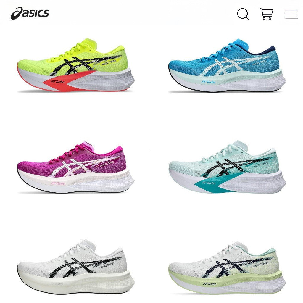 .士 全新 Asics MAGIC SPEED 4 巴Paris 比รองเท้าวิ่ง Gummy ความร้ายแรงรองเท้าผู้ชายและผู้หญิงสบาย ๆ พร้อมกล่องรองเท้าในสต็อกและจัดส่งฟรี 5LSB