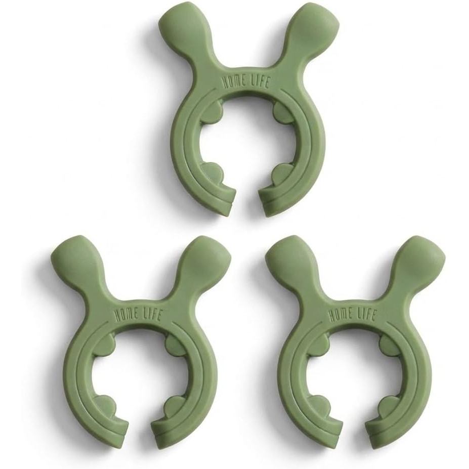 3-Pack Deer Antler Spoon Rest - 2-in-1 Clip-On Pot Handle Holder & Boil Over Guard, ที่วางภาชนะทนควา