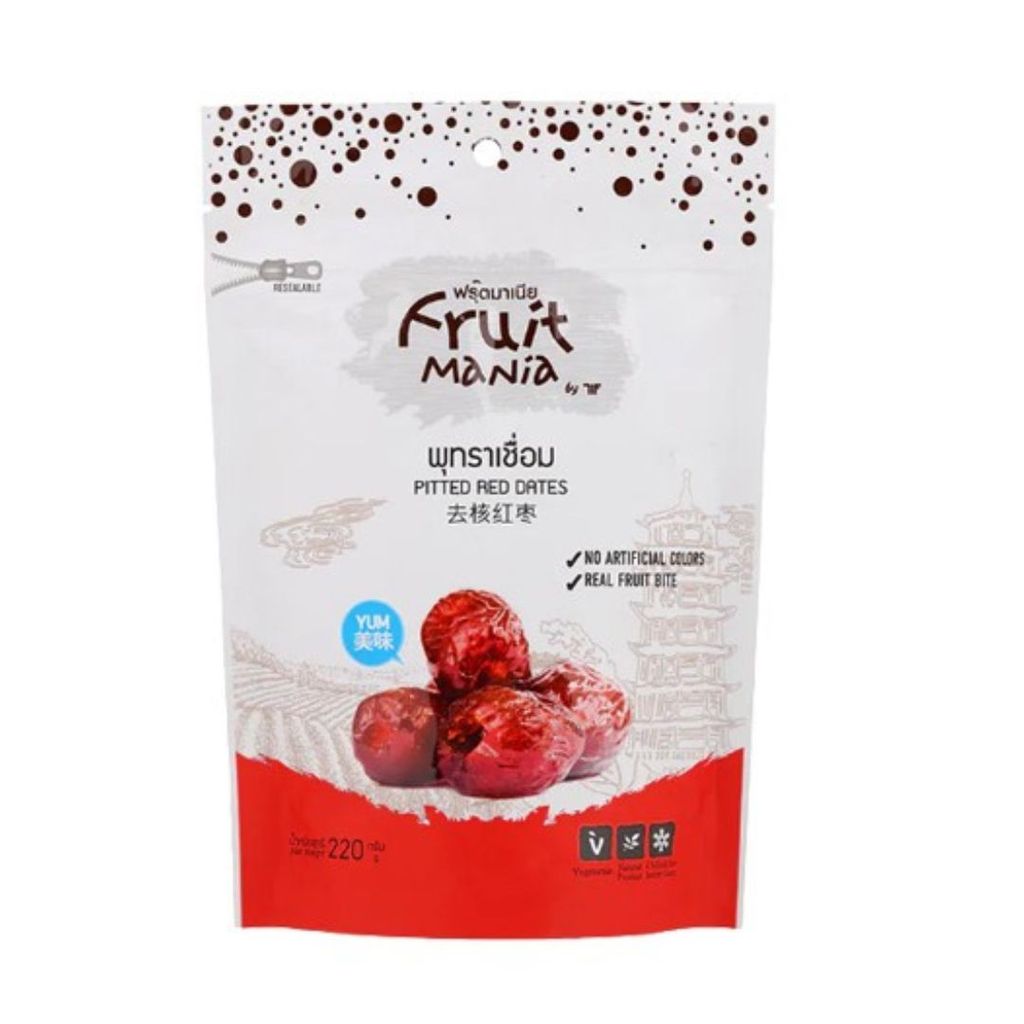 ฟรุ๊ตมาเนีย พุทราเชื่อม (Fruit Mania Pitted Red Dates 220g.)