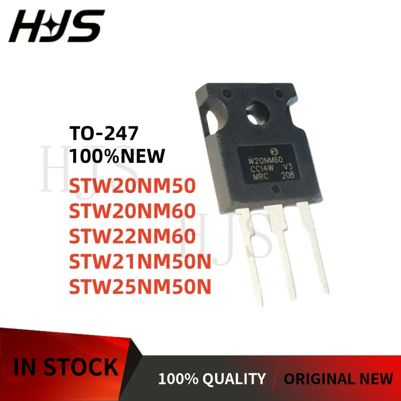 10PCS STW20NM50 STW20NM60 STW22NM60 STW21NM50N STW25NM50N ในสต็อก TO-247 ชิป ic mos CEQO