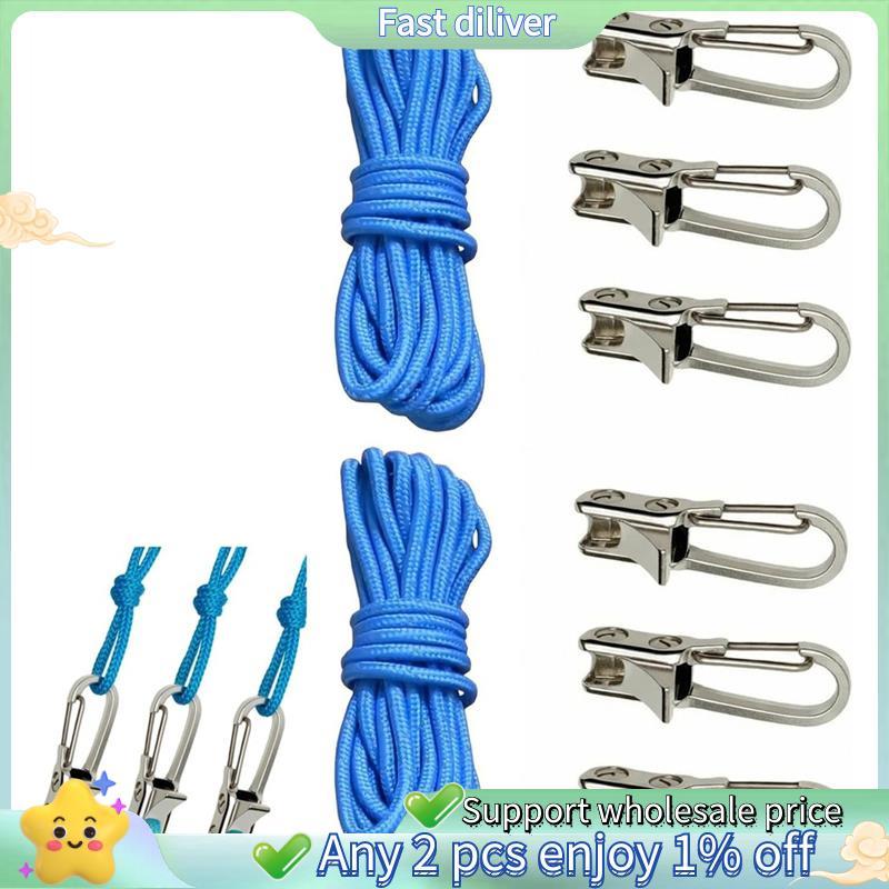 ชุดกระชับ Paracord ปรับได้ 6 แพ็ค Cam Lock Lashing เชือกสําหรับ Secure Tying, Camping, Tarps, Canopy