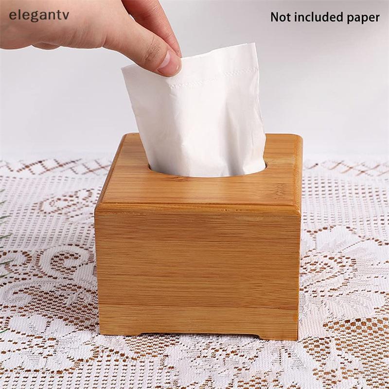 EGN กล่องทิชชู่ไม้ Modern Minimalist Design กล่องกระดาษทิชชูไม้เนื้อเยื่อสําหรับโรงแรมร้านอาหารโรงแรมสํานักงาน Easy-Refill N
