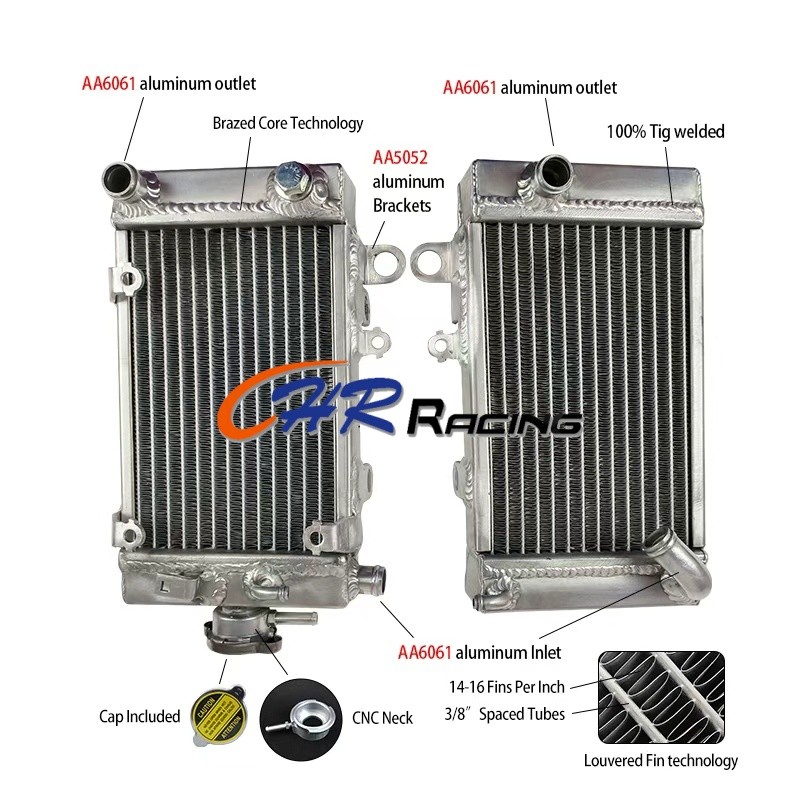 LH & RH ยี่ห้อใหม่อลูมิเนียมหม้อน้ําสําหรับ HONDA XL650 XL650VY XL 650 XL650R XL650V TRANSALP L & R 