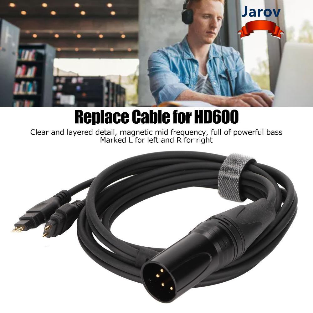 JAROV 4 Pin XLR สายชาย, Plug and Play 1.5m / 4.9ft หูฟังเปลี่ยนสาย, หูฟังอัพเกรดสําหรับ Sennheiser H