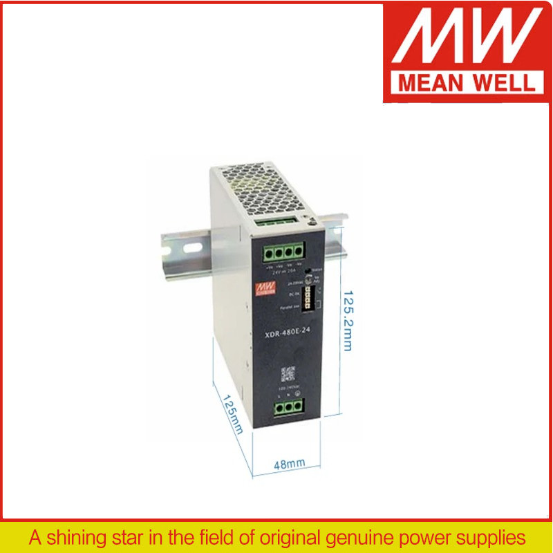 MEAN WELL 480W AC/DC ประหยัด Ultra Slim IndustrialDlN Rail Power XDR-480E-12 XDR-480E-24 XDR-480E-36