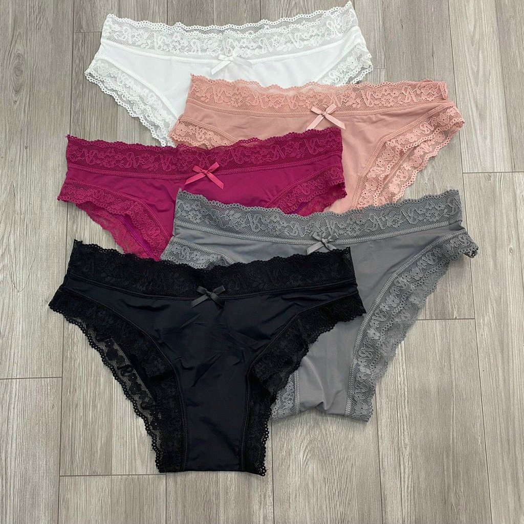 Combo 4 ชิ้น surplus VS** ชิปผ้ายืดหยุ่นเท่ๆ แต่งลูกไม้ รหัสสินค้า Set78