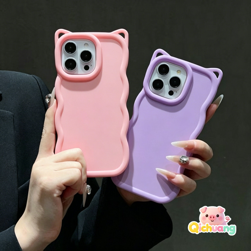 ลูกอมสี3Dหูแมวหยักเคสโทรศัพท์สําหรับHuawei Y9S Y7A Y7P Y6S Y9 Y7 Prime Y6 Pสมาร์ทPro Plus Z 2021 201
