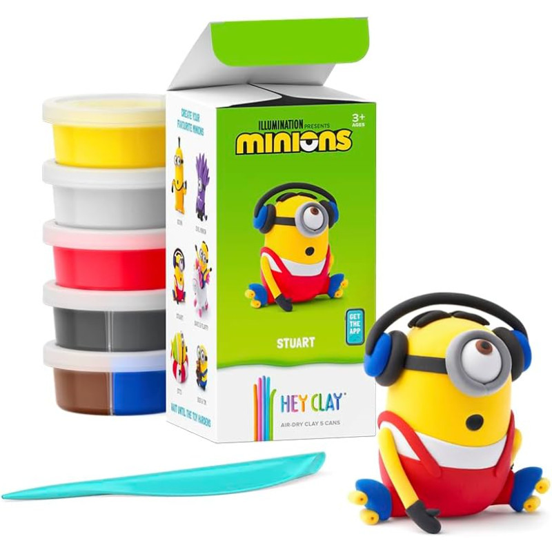 HEY CLAY Minions Air Dry Clay Set สําหรับเด็ก Colourful Modeling Clay พร้อมเครื่องมืออายุ 3 ปีขึ้นไป