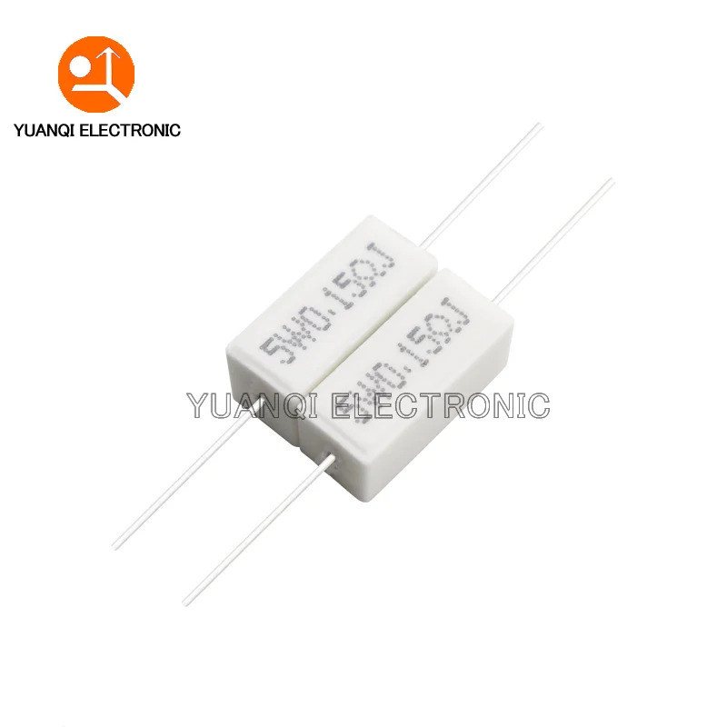 10PCS 5W 5% Cement Resistor Power Resistance 0.1R-100K 1R 2.7R 10R 43R 470R 0.15 0.25 0.47 0.68 1 3 