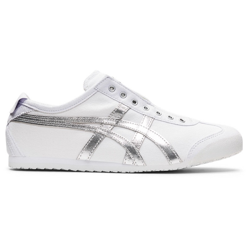 Mexico Mexico 66 Slipon White/Sterling Silver ของแท้ใหม่เอี่ยมพร้อมกล่องบรรจุภัณฑ์และฉลากครบชุด XU5Q