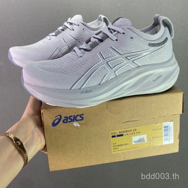 Asics Gel-Nimbus 26 รองเท้าวิ่งผู้ชายและผู้หญิง Gel-Nimbus 25 รองเท้ากีฬากันกระแทกน้ําหนักเบา EDUP X