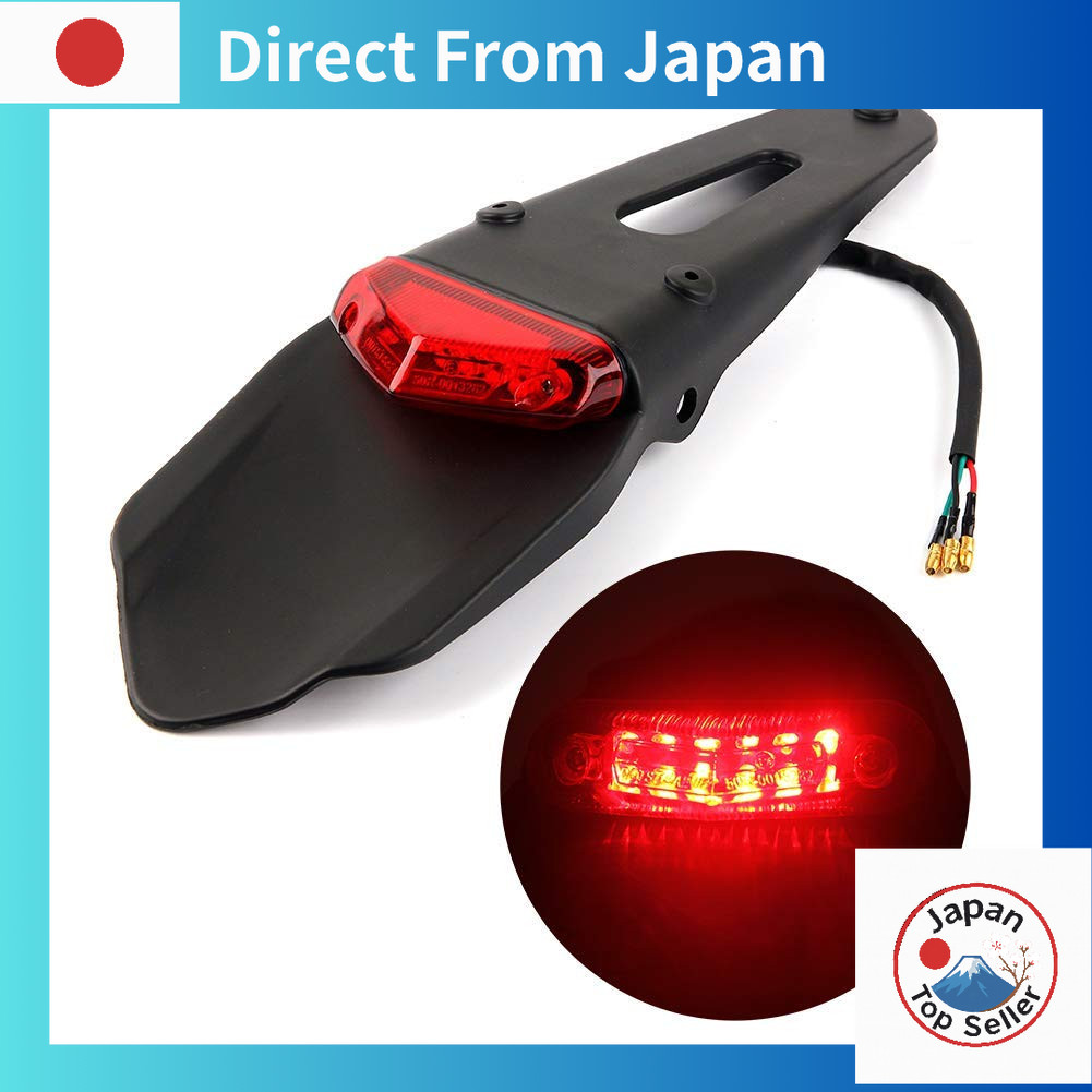 【นำเข้าจากญี่ปุ่นโดยตรง】Karun ไฟท้ายมอเตอร์ไซค์แบบ LED สำหรับเอ็นดูโร่ เลนส์สีแดง มาพร้อมไฟป้ายทะเบี
