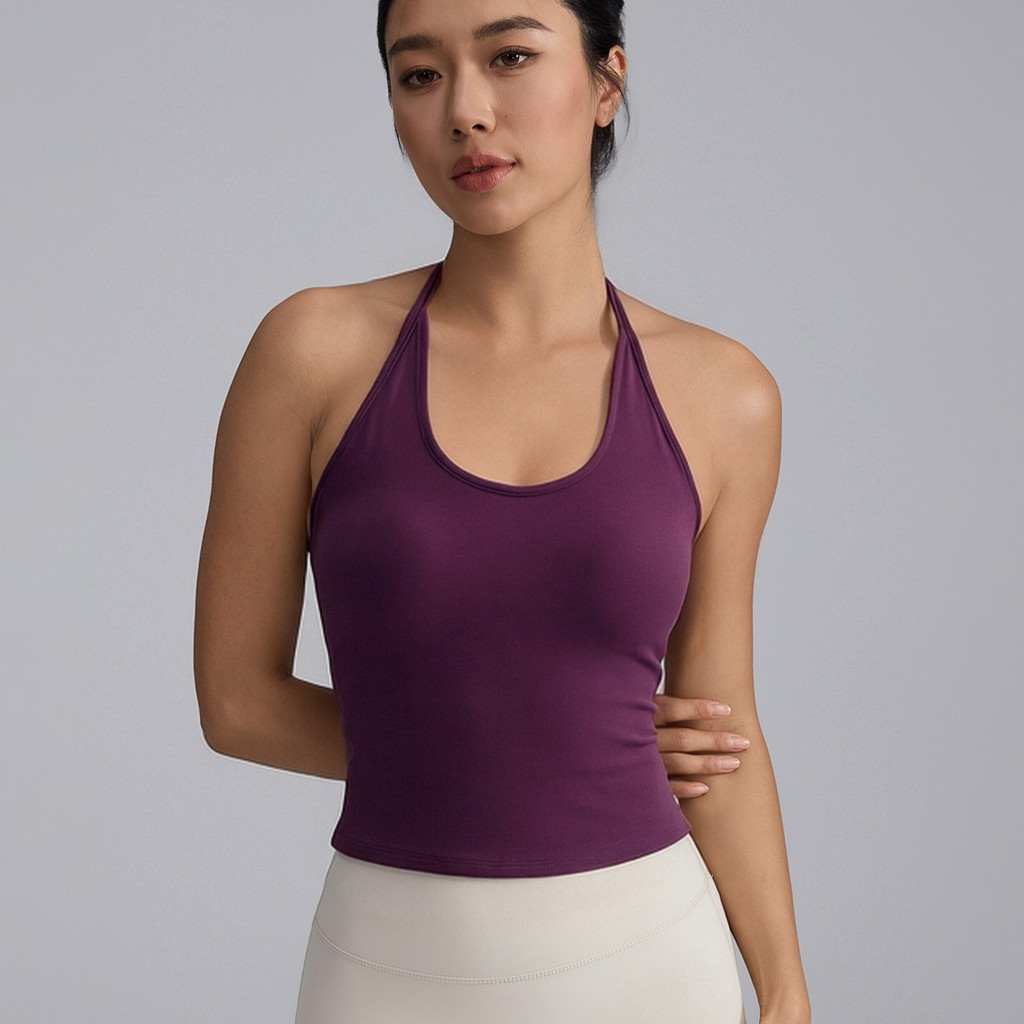 LASYYOGA (เบาะคงที่) สปอร์ตบรา H-รูปกลับ U-คอเซ็กซี่Slimming Skin-friendly Braยิมการออกกําลังกาย
