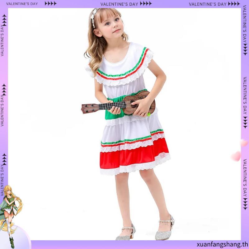 mexico costume for kids เสื้อผ้าเด็กเม็กซิโก เสื้อผ้าสาวเม็กซิโก ชุดเม็กซิโก ชุดเด็กปาร์ตี้วันหยุด ช