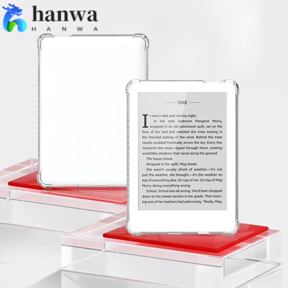 HANWA 6 นิ้ว E-Reader, ฝาครอบป้องกันป้องกันการตกกันกระแทก, TPU ทนต่อการสึกหรอโปร่งใสด้านหลังสําหรับ 