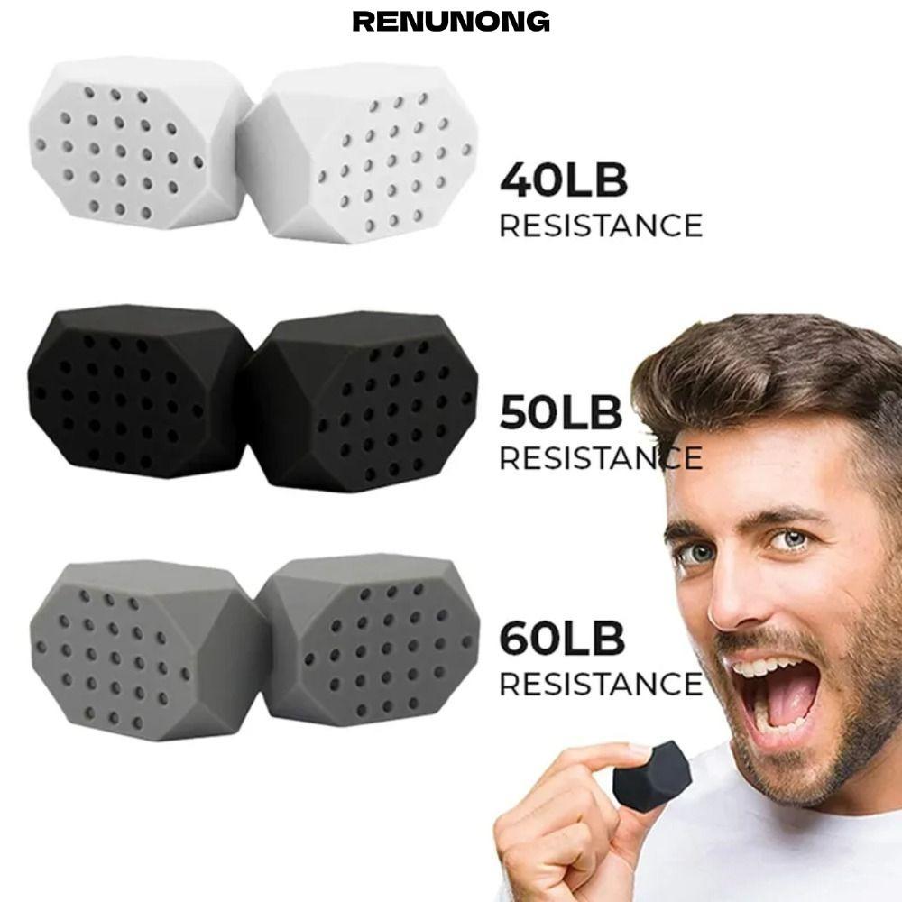 RENUNONG Redefine Jawline Trainer, แบบพกพา Anti-stress Jaw Exerciser, Facial Chew กัดกล้ามเนื้อเทรนเ