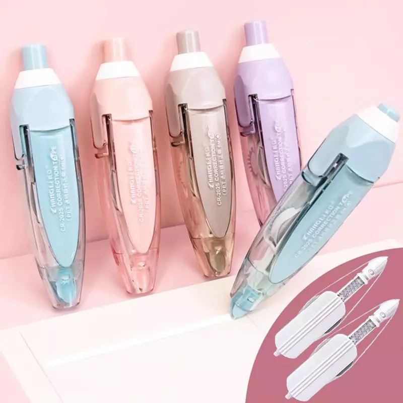 เทปลบคำผิดแบบกด รีฟิลได้ 6 ม. สีพาสเทล เทปลบคำผิดน่ารัก พร้อมไส้เปลี่ยน สำหรับนักเรียน โรงเรียน ออฟฟิศ