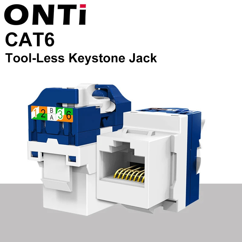 MOMAY RJ45 Keystone Jack, CAT6 CAT5E CAT6A เครื่องมือฟรี Self-Locking โมดูลอะแดปเตอร์ไม่มี Punch-Dow