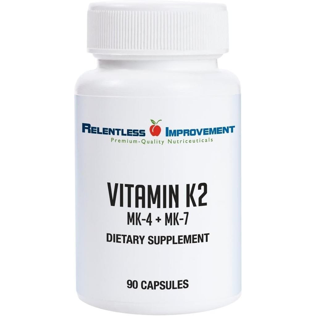 วิตามินธรรมชาติ K2 MK4 Plus วิตามิน K2 MK7 High-Potency 15,000mcg MK-4 + 60mcg MK-7 รองรับกระดูกและ 
