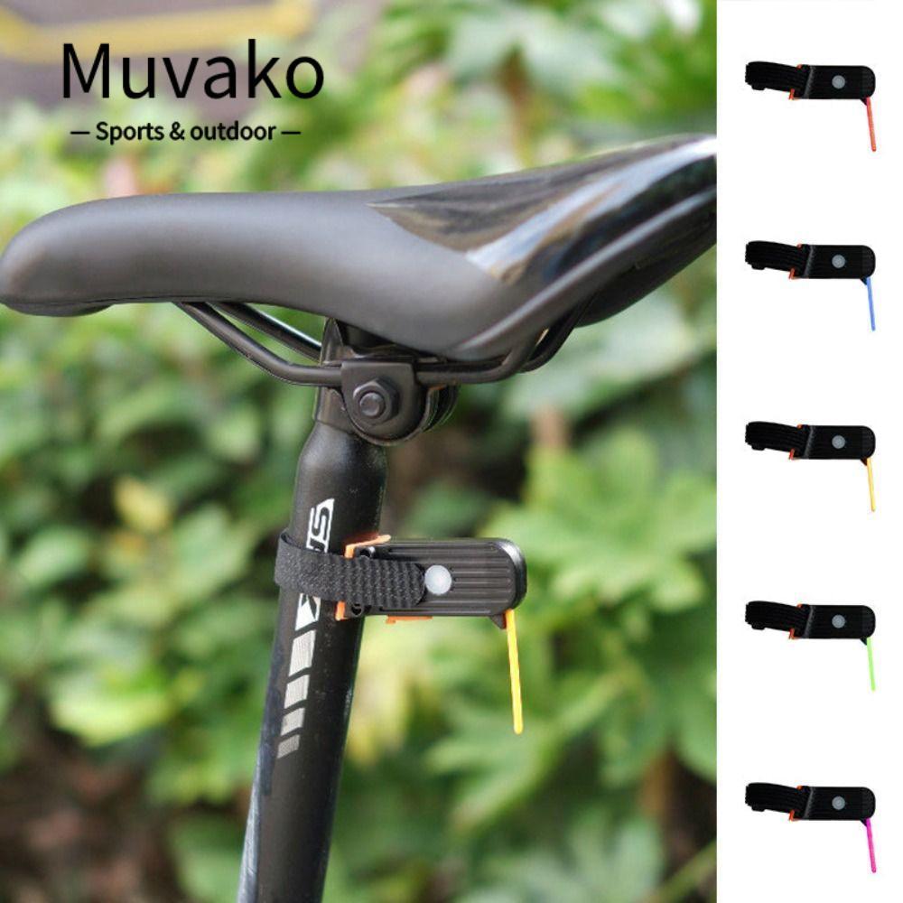 MUVAKO ไฟท้ายจักรยาน LED แบบพกพา ชาร์จได้ สว่างพิเศษ สําหรับขี่กลางคืน อุปกรณ์ Seatpost