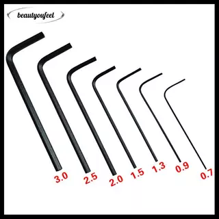 [Beautyoufeel] 7 ชิ้น/ล็อต 0.7 มม.-3 มม.มินิหกเหลี่ยม Hex Allen ชุดกุญแจประแจไขควงชุดเครื่องมือ