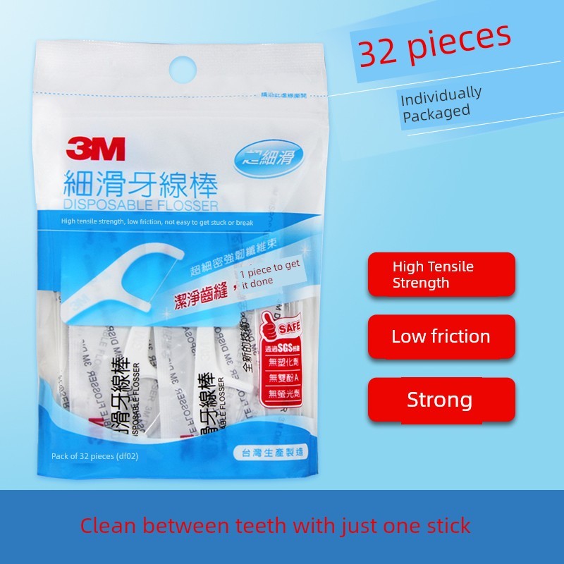 ไหมขัดฟัน dental floss 3M Smooth Dental Floss Stick ไหมขัดฟัน Interdental Brush ทําความสะอาด Interde