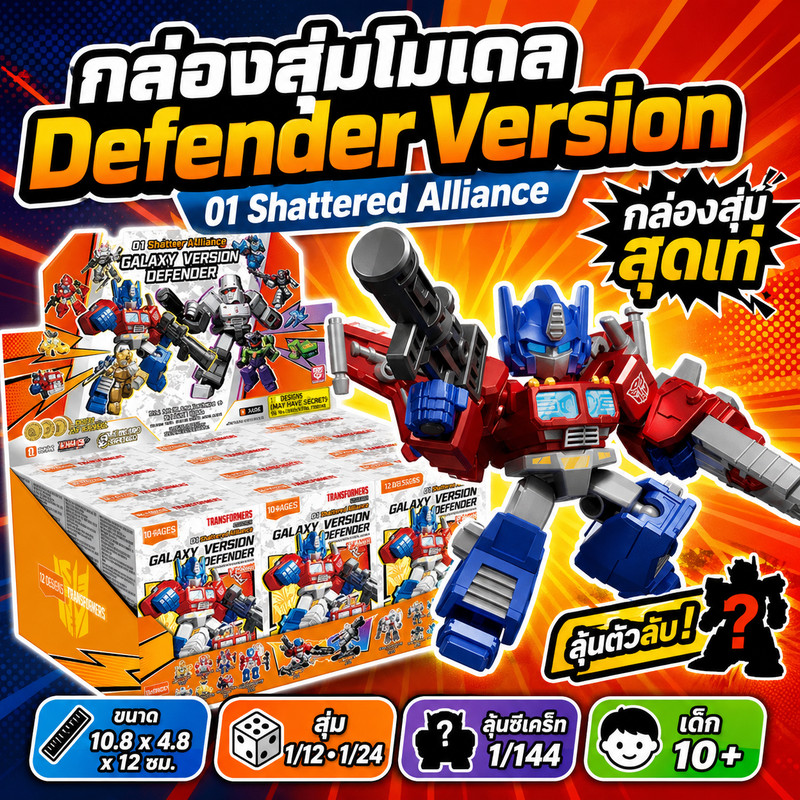 BLOKEES กล่องสุ่มโมเดล Transformers Defender Version - 01 Shattered Alliance_