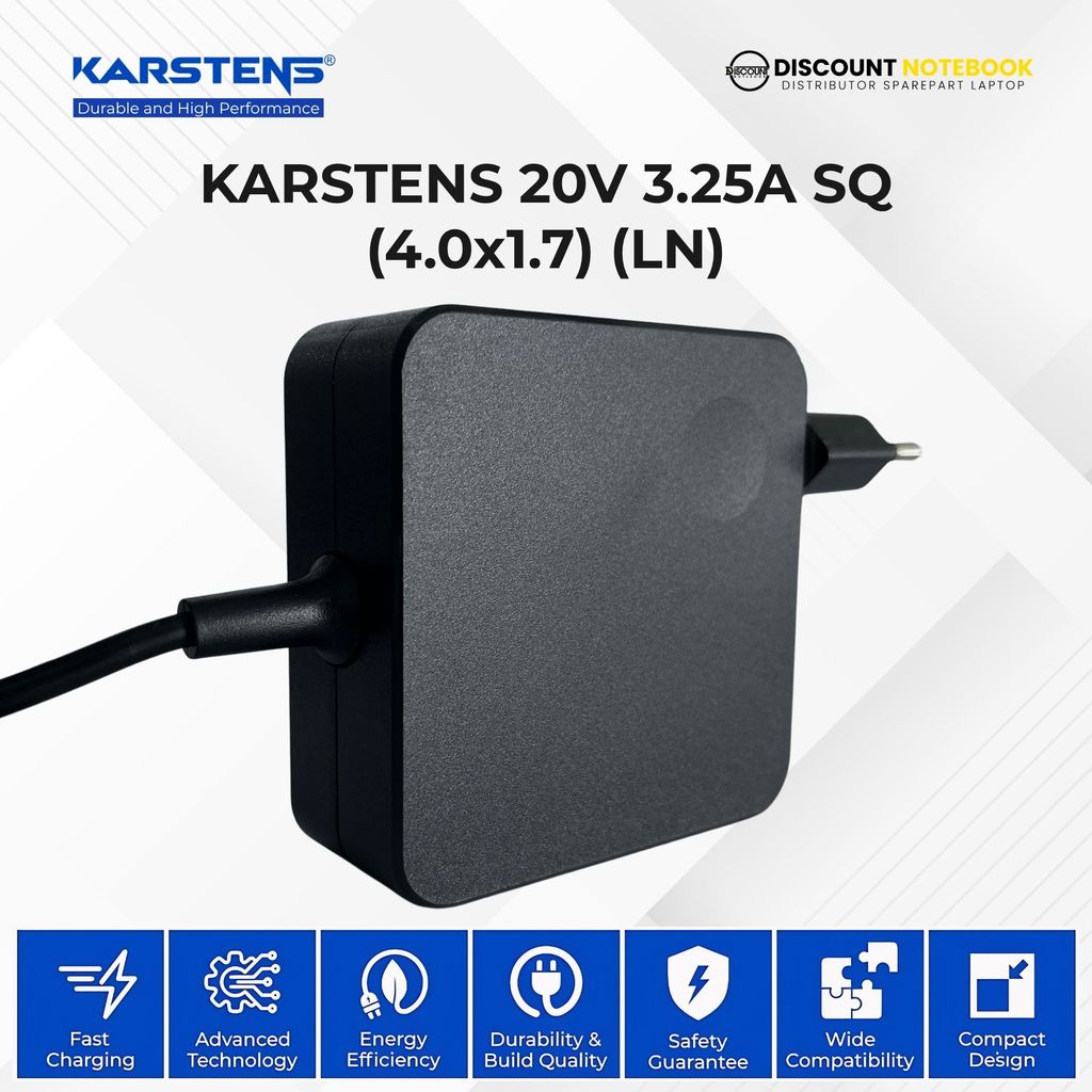 KASTENS ADAPTER LENOVO 20V 3.25A SQ (4.0x1.7) (LN)