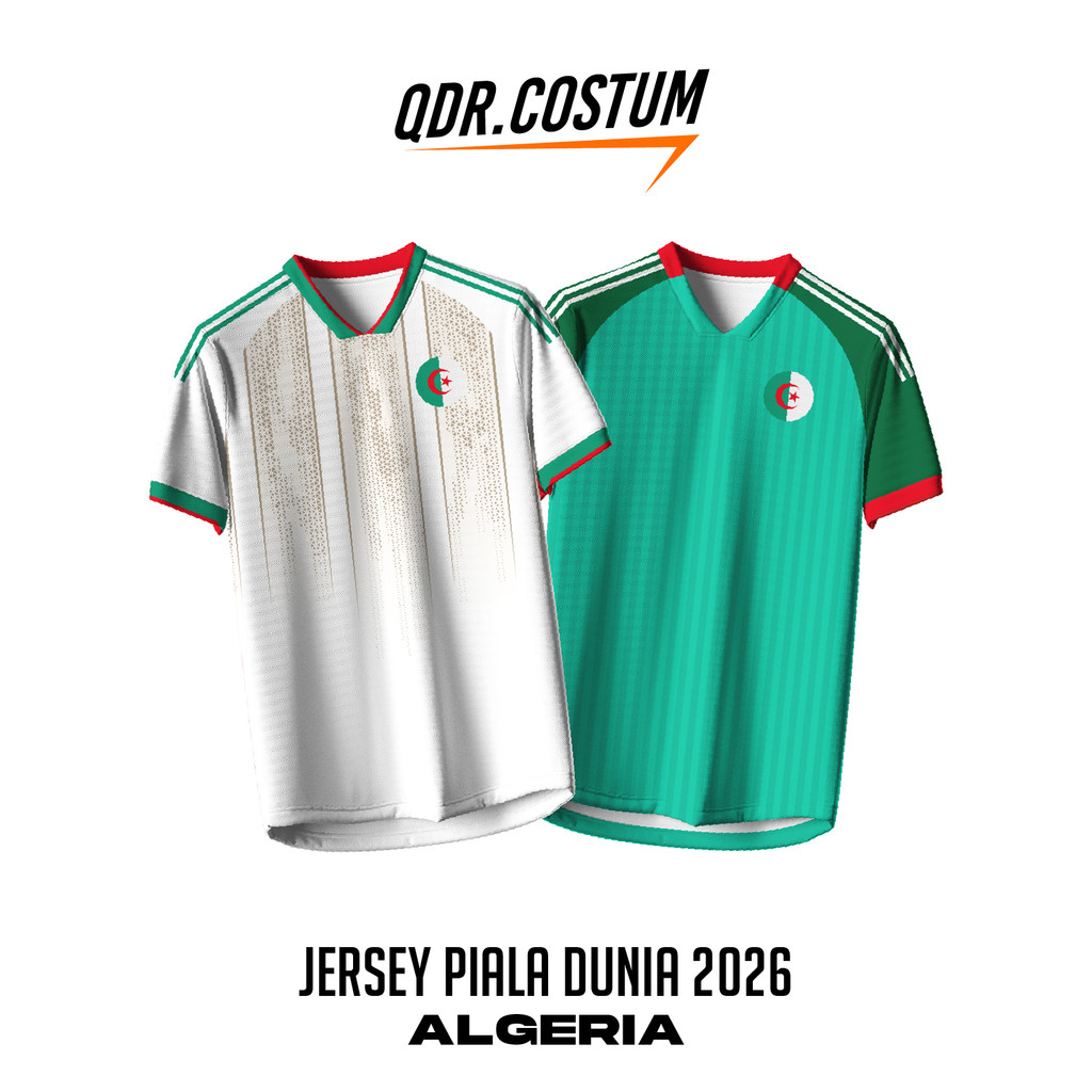 QDR COSTUME JERSEY WORLD CUP 2026 ALGERIA FULL PRINTING PREMIUM ฟรีกลับ NAME