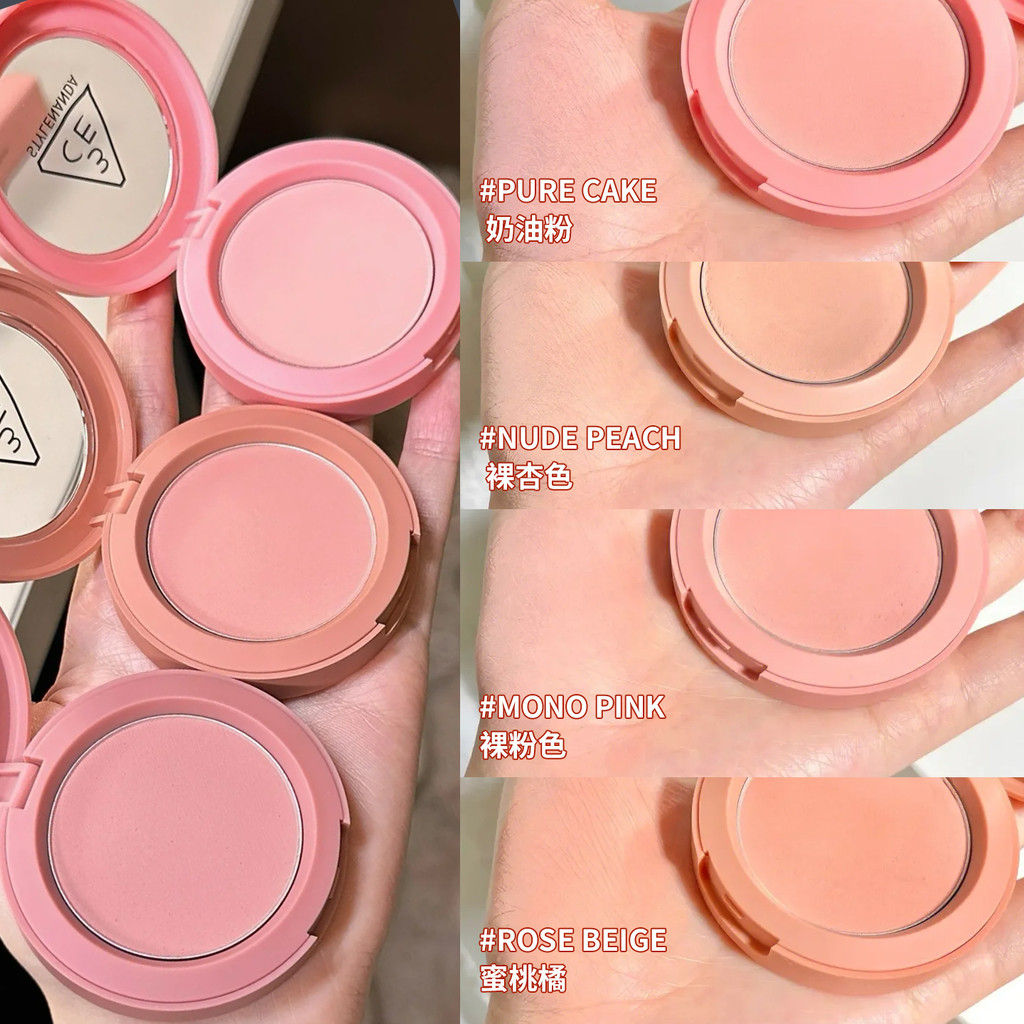 3ce Blush Matte Monochrome Blush monopink Vitality Blush Online Test Color Pink Expansion nudepeach