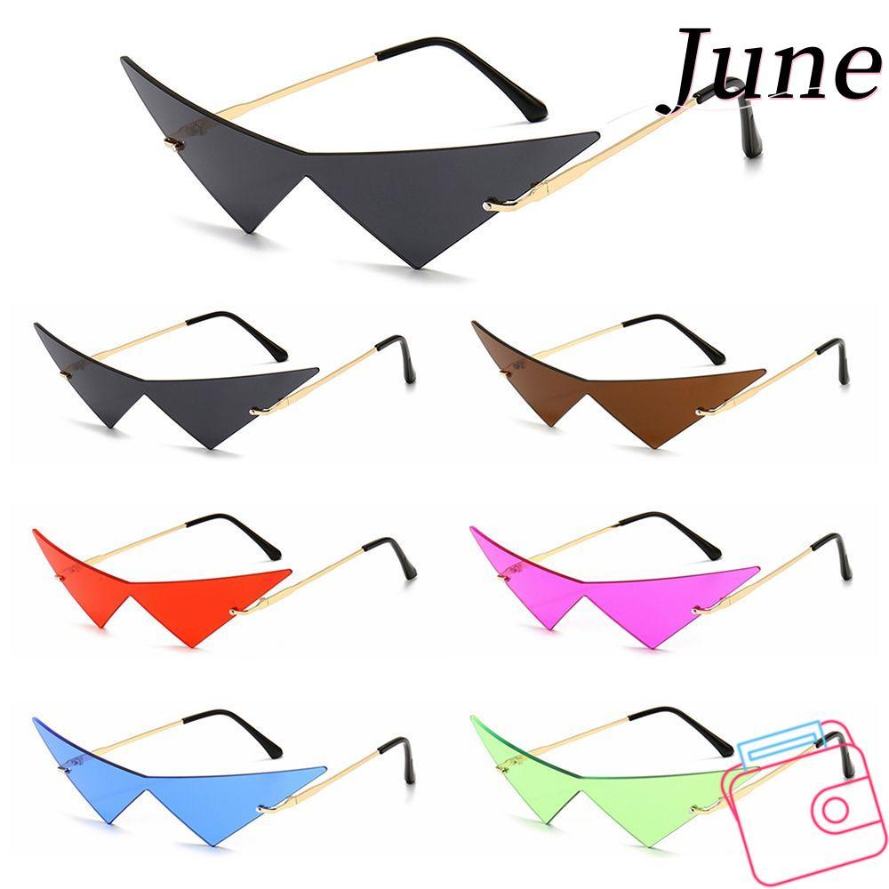 JUNEGOODS แว่นตากันแดดแฟชั่น One Piece UV400 ขนาดใหญ่แว่นตากันแดดวินเทจ