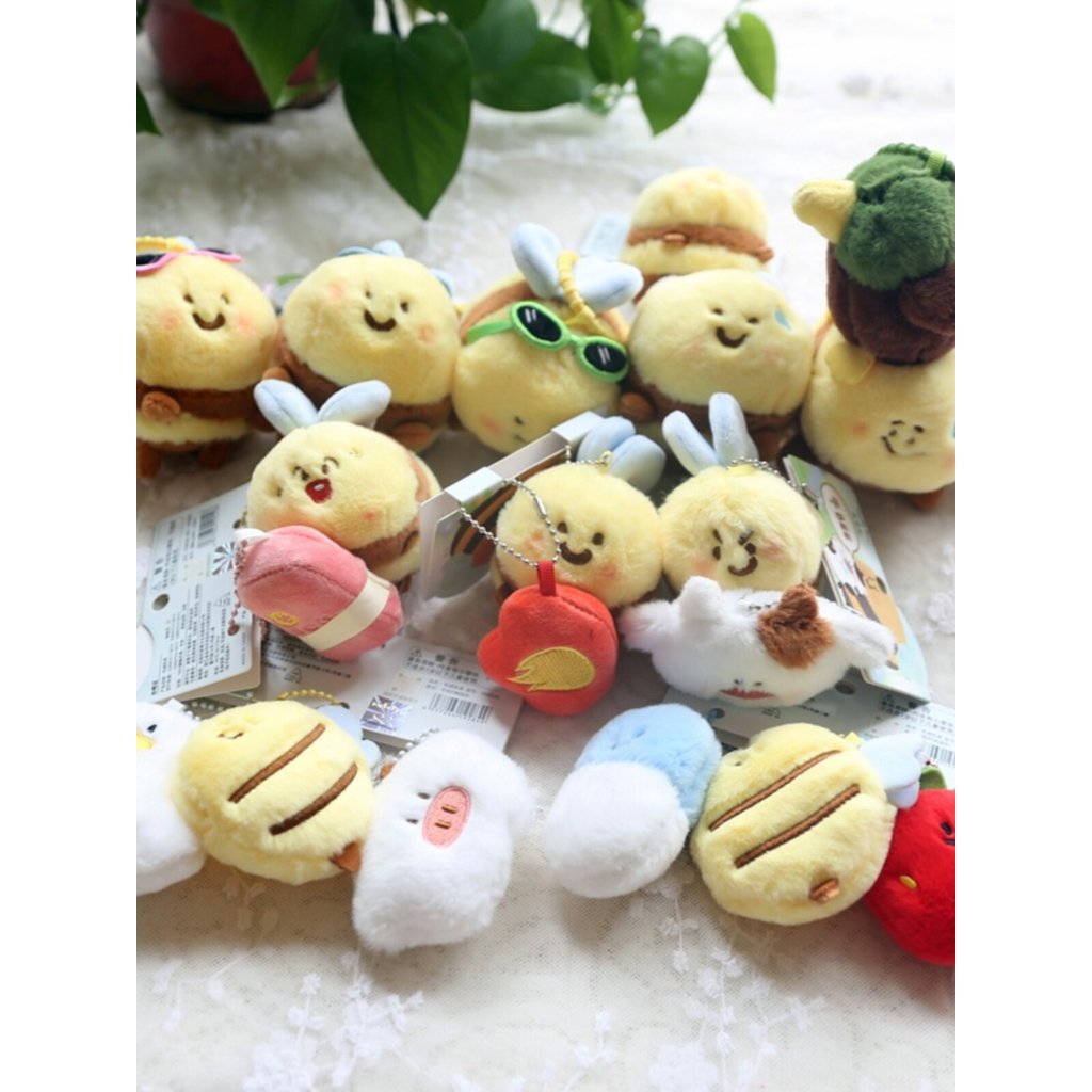 ตลก shailly Bee Blind Bee Wings Slug Bear Bee Doll Bubble Plush ของเล่นจี้กระเป๋านักเรียน Jewelrywzh