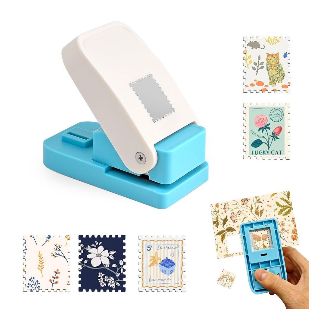 แสตมป์ Embosser สําหรับการทําการ์ด DIY, Square & Round Hole Punch สําหรับ Junk Journal,สมุดภาพ Punch