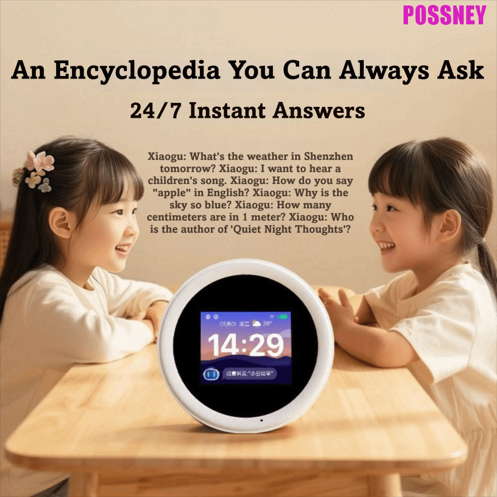 POSSNEY AI Speaker, AI Technology AI Dialogue N2 นาฬิกาปลุกอัจฉริยะ, การเรียนรู้|ตัวจับเวลาแบบวินัยใ