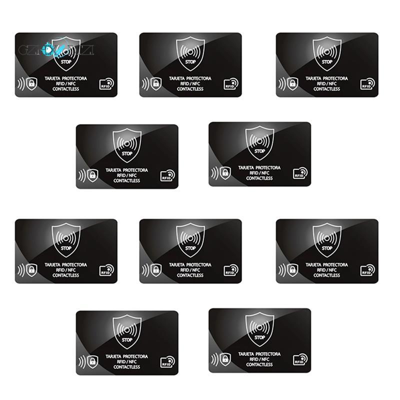 GzhxdiiziSecure กระเป๋าสตางค์ Blocker 10 ชิ้น Anti-Theft Shield RFID Blocking Card Holder IC Bank Ca