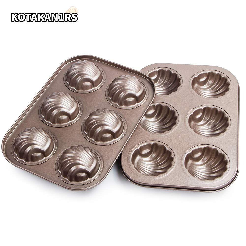 KOTAKAN1RS มัฟฟิน Moulds,ไม่ติดเคลือบกล้วยรูปร่างเค้กแม่พิมพ์,เหล็กคาร์บอนคุณภาพสูง 6/9/12 ช่อง DIY 
