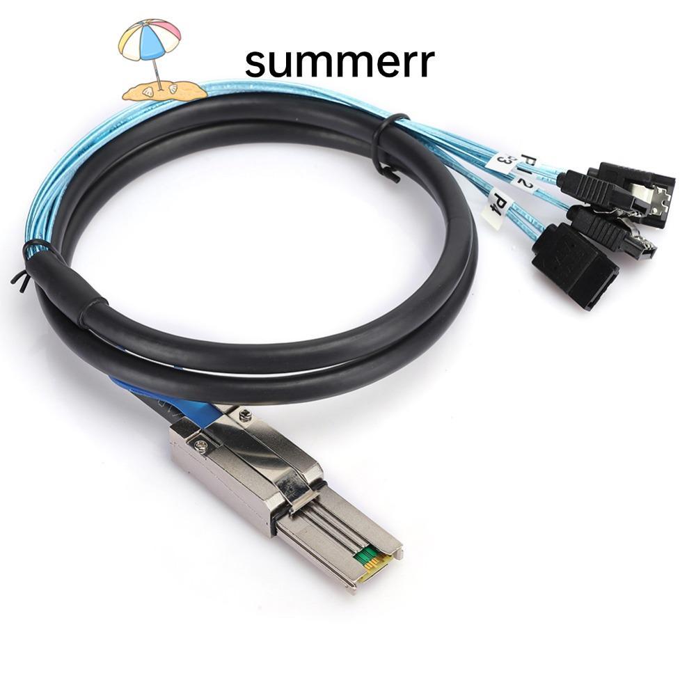 SUMMERR SFF-8088 สาย 26P ถึง 4 X SATAs, 1 เมตร 6Gbps Mini SAS Cable, ทนทานแบบพกพา Server Hard Drive 