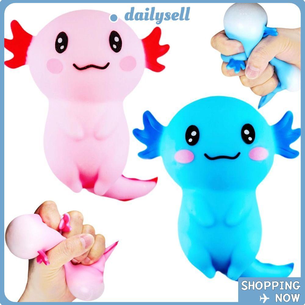 DAILY Squishy Stress Glitter, Sugar Filled รูปร่างน่ารัก Axolotl Squishy ของเล่น, Squishy Fidget Str
