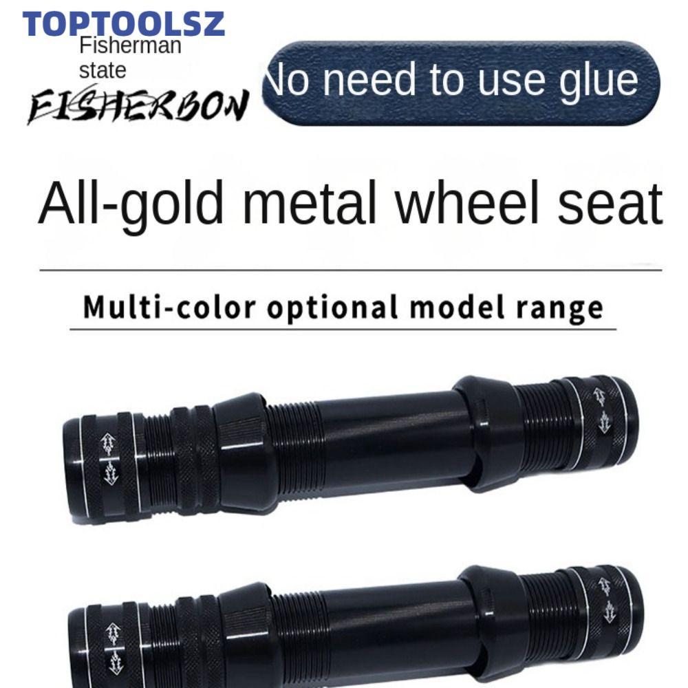 TOPTOOLS ล้อคันเบ็ดที่นั่ง,หดแฮนด์แปลงการหล่อปั่น,2023 ไม่ต้องใช้กาวโลหะทั้งหมด กันลื่นตรง DIY