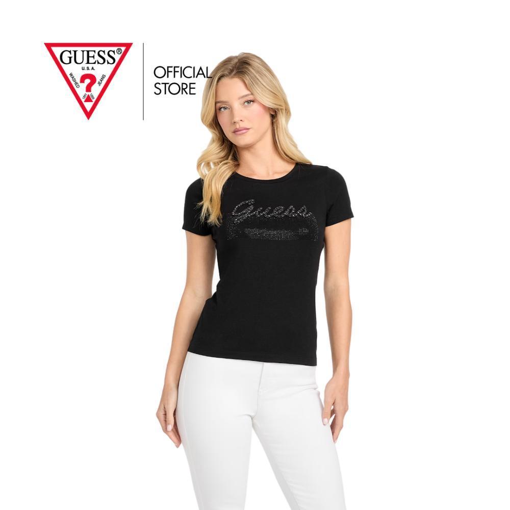 GUESS WOMEN เสื้อยืด รุ่น QBYI94K9TJ1  สีดำ