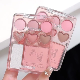 shiny-girl : พาเลตตา -บลัชออน+ไฮไลต์+เฉดดิ้ง จบในตลับเดียว พีชชมพู บ๊วยหวาน ยีนส์วินเทจ ครบทุกลุค ติดทนYM-1631