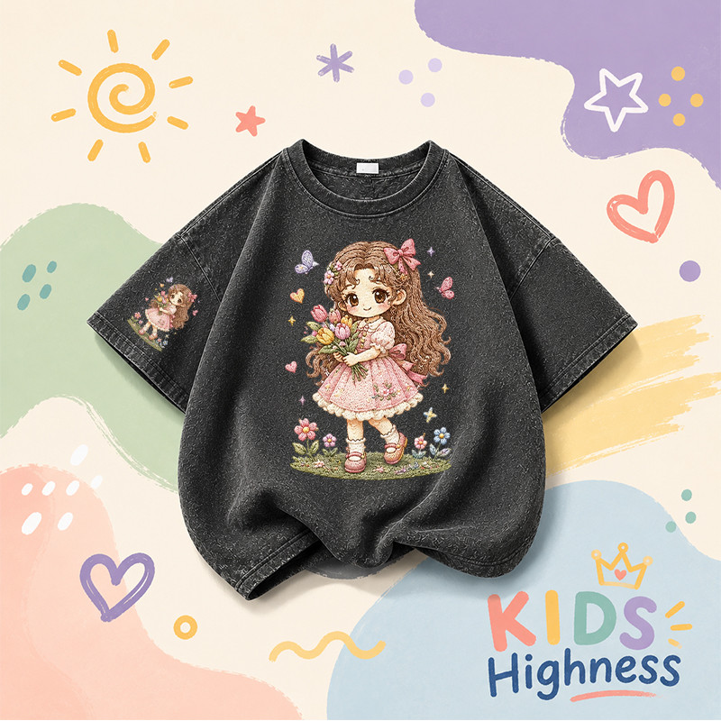 COD 2026 สินค้าใหม่ ทรงหลวม คอกลม เสื้อเด็ก kids Distressed T-shirt ผ้าฝ้าย เด็กชาย เสื้อผ้าเด็ก t-s