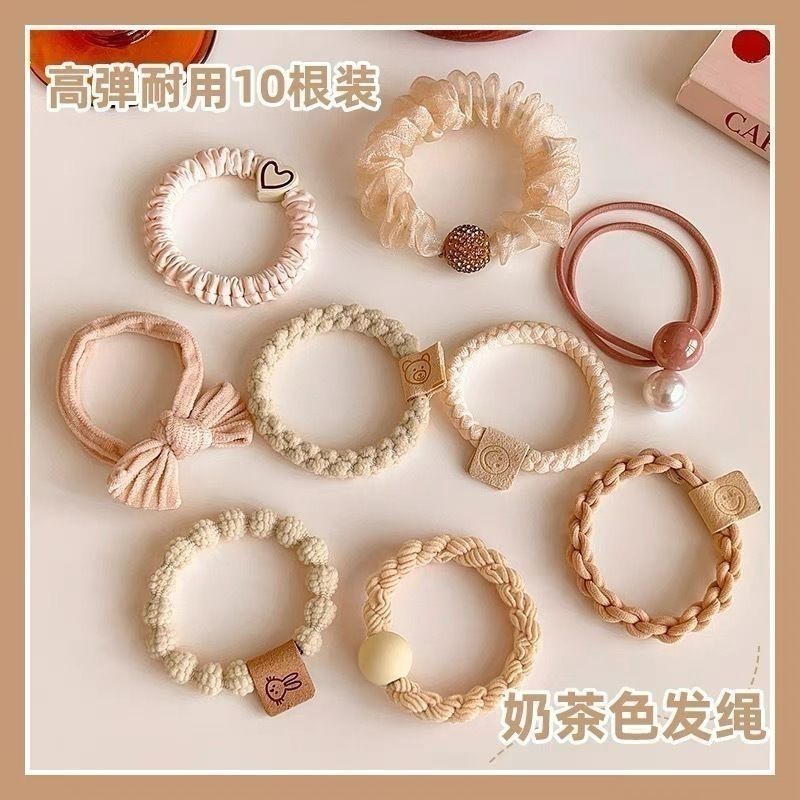 头饰发绳头绳头发皮筋橡皮筋高弹力简约新款耐用马尾发圈Headwear, Hair Tie, Hair Band, Hair Elastic Band26.5.8